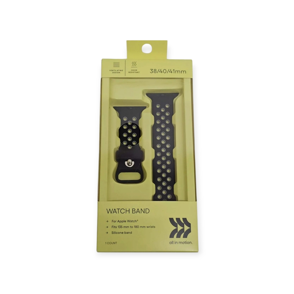All in Motion Apple Watch Band Black 38/40/41mm